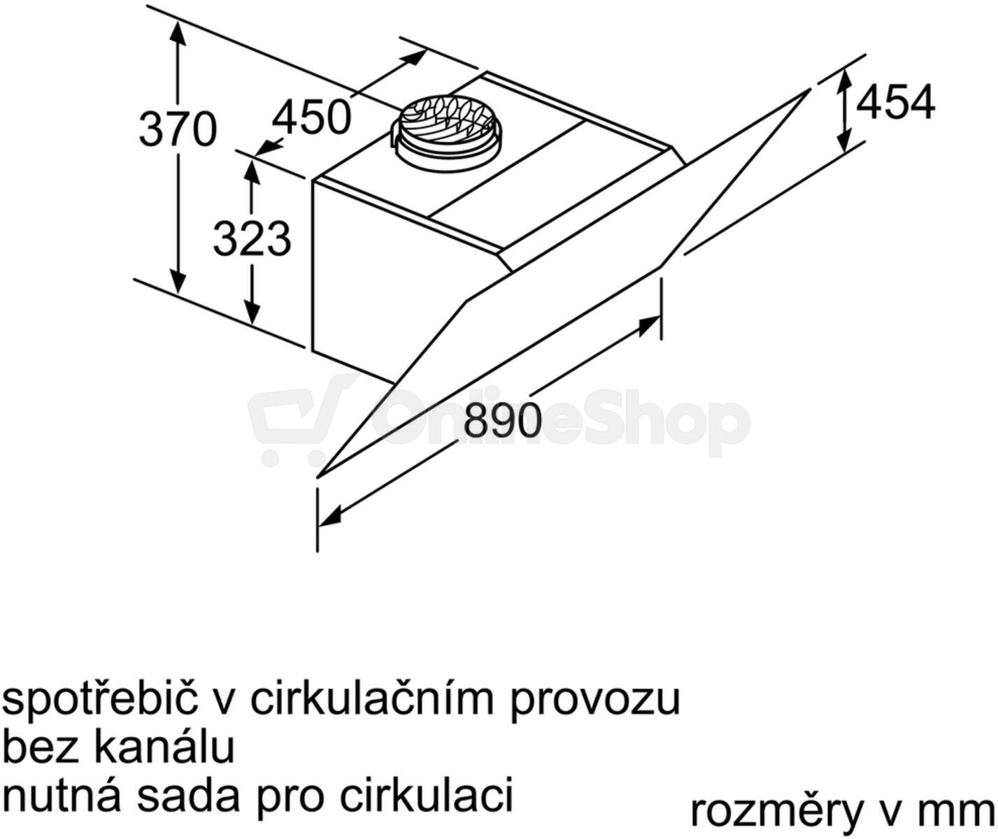 Odsavač par Siemens LC91KWW60, komínový