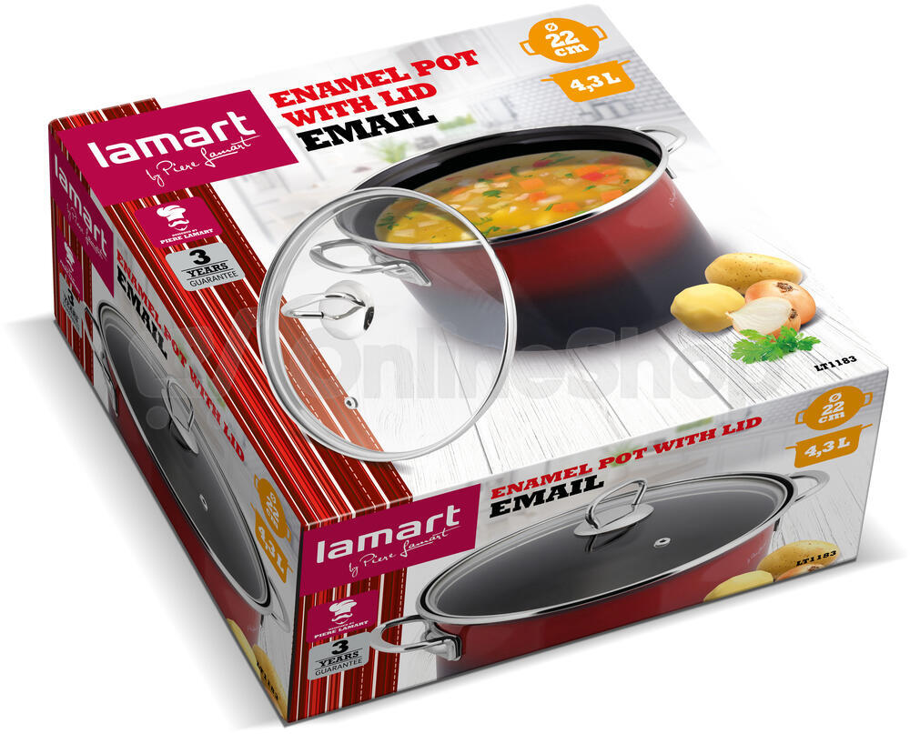 Hrnec Lamart EMAIL LT1180 16cm smaltový