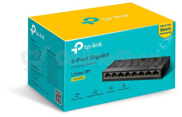 TP-Link LS1008G 8xGigabit Desktop Switch Fanless