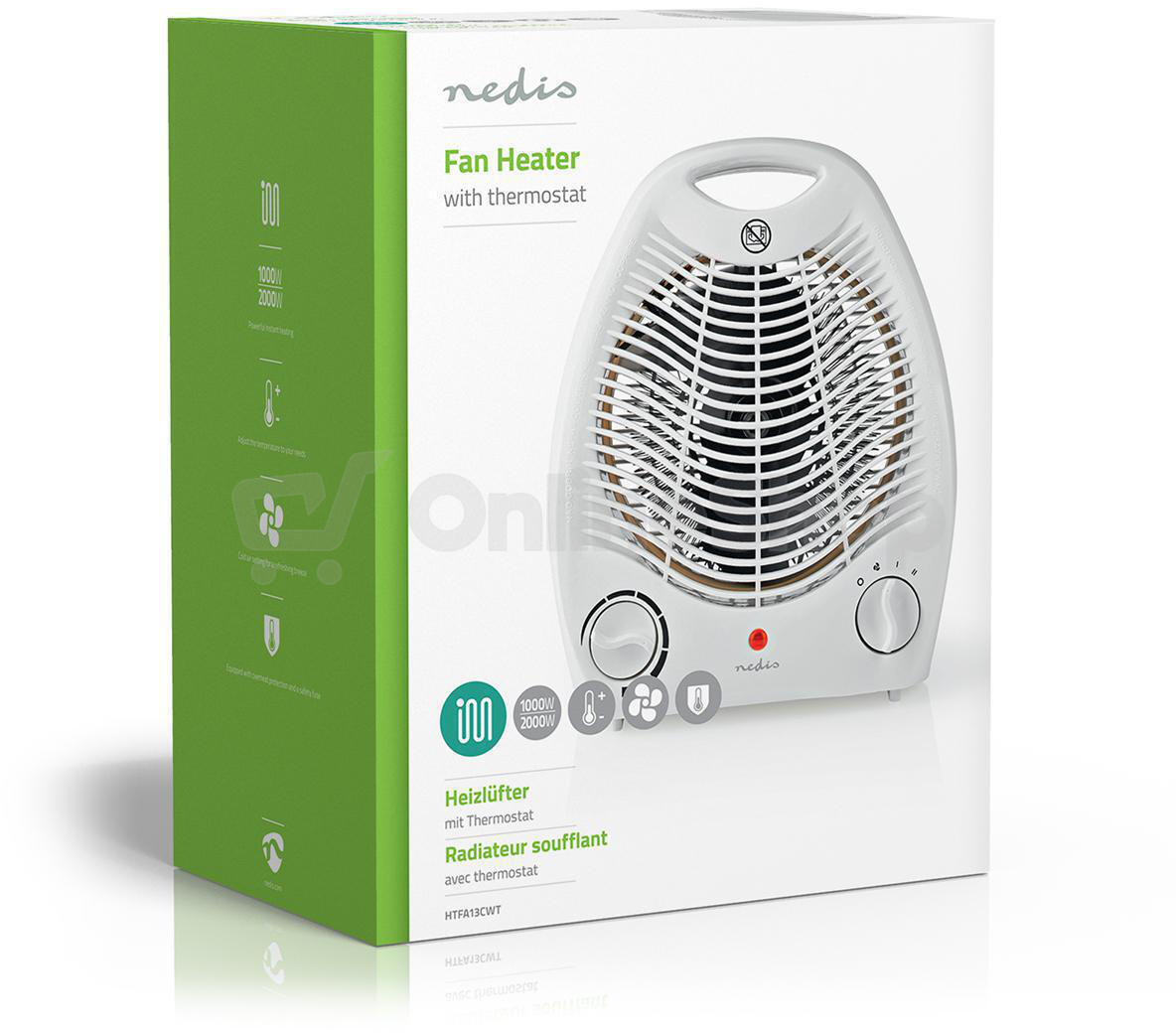 Teplovzdušný ventilátor NEDIS HTFA13CWT