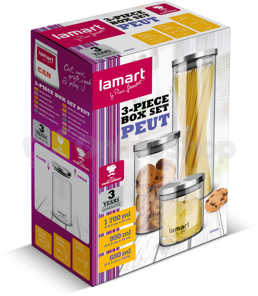 SET kuchyňských dóz LAMART PEUT LT6025