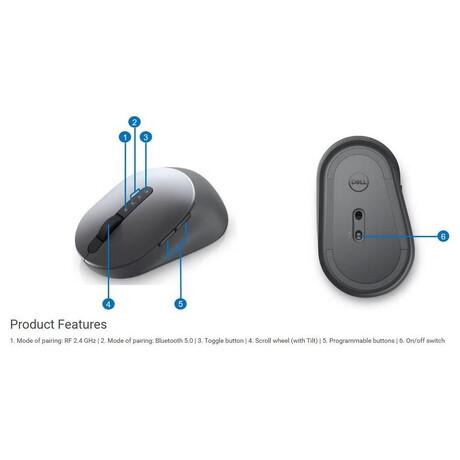 DELL Multi-Device Wireless Mouse -&nbsp;MS5320W -&nbsp;Titan Gray (foto 11)