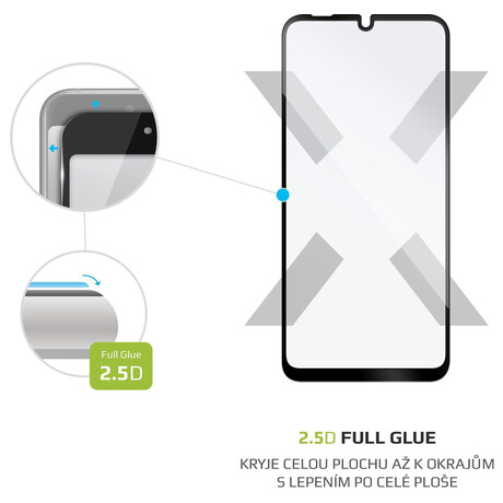 Sklo FIXED Motorola E6 Plus,plné lepení (FIXGFA-494-BK)