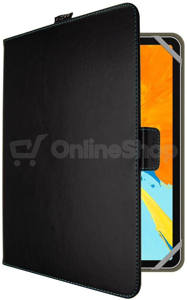 Pouzdro pro 10,1" tablety FIXED Novel se stojánkem a kapsou pro stylus, PU kůže, černé