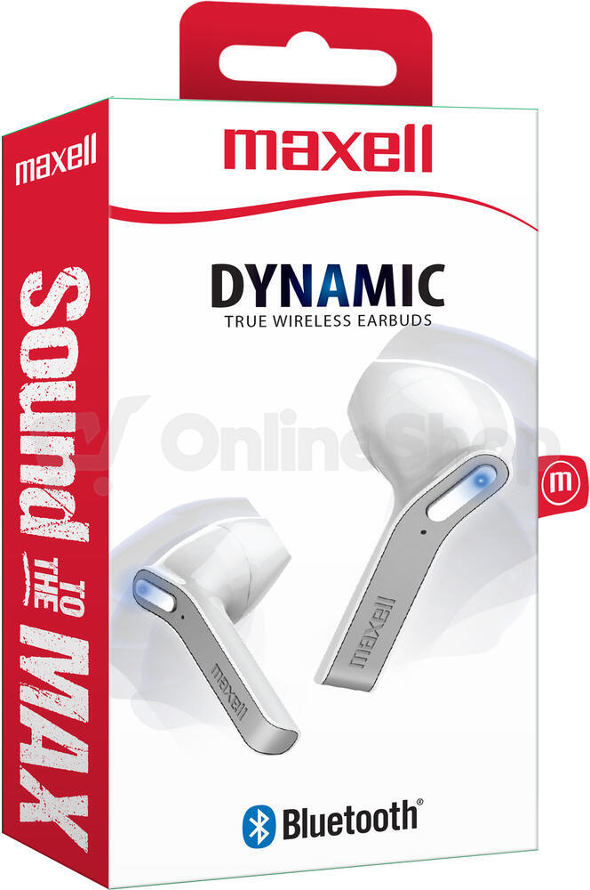 Bezdrátová sluchátka Maxell DYNAMICS TWS 304476 bílá