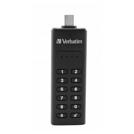 VERBATIM USB C 3.1 Drive 128 GB - Keypad Secure (R:160/W:150 MB/s) GDPR (49432)