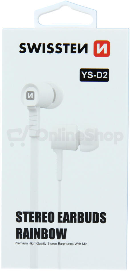 SLUCHÁTKA SWISSTEN EARBUDS RAINBOW YS-D2 BÍLÁ
