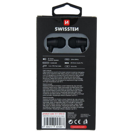 Swissten Eerbuds Dynamic YS500, černá (foto 6)