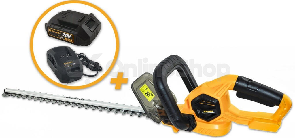 Riwall PRO RAHT 5220 SET, plotostřih s aku motorem + 2Ah baterie + nabíječka 20 V