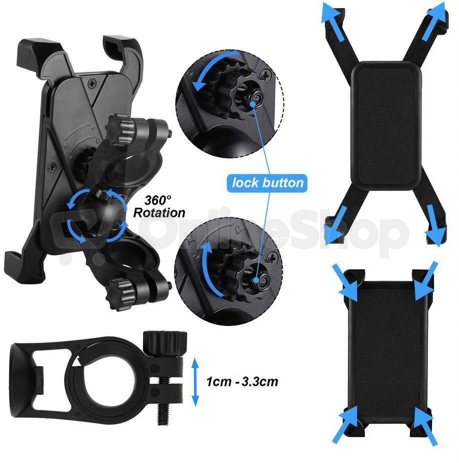 OEM Plastový držák na telefon pro Xiaomi Scooter (Bulk) (XISC013)