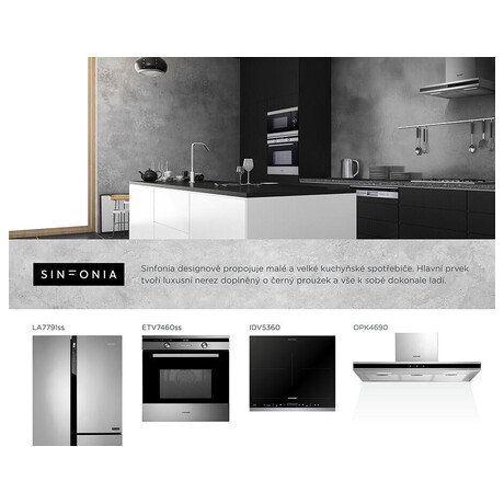 SET Trouba Concept ETV7460ss SINFONIA + Indukn deska Concept IDV4260sf + Mikrovlnn trouba Concept MTV3125 SINFONIA
