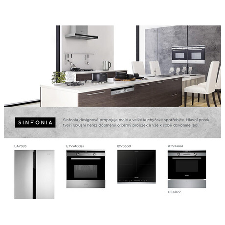 SET Trouba Concept ETV7460ss SINFONIA + Indukn deska Concept IDV4260sf + Mikrovlnn trouba Concept MTV3125 SINFONIA