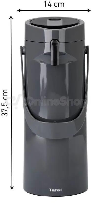 Termokonvice Tefal PONZA K3140114 1,9 l, šedá