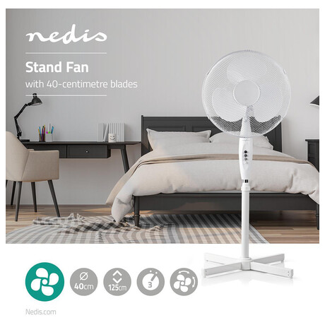 Stojanový ventilátor Nedis FNST10CWT40