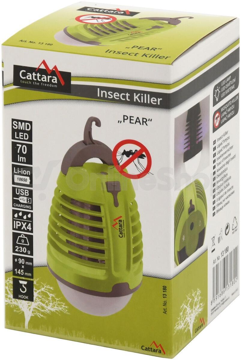 LED svítilna Cattara PEAR nabíjecí + lapač hmyzu