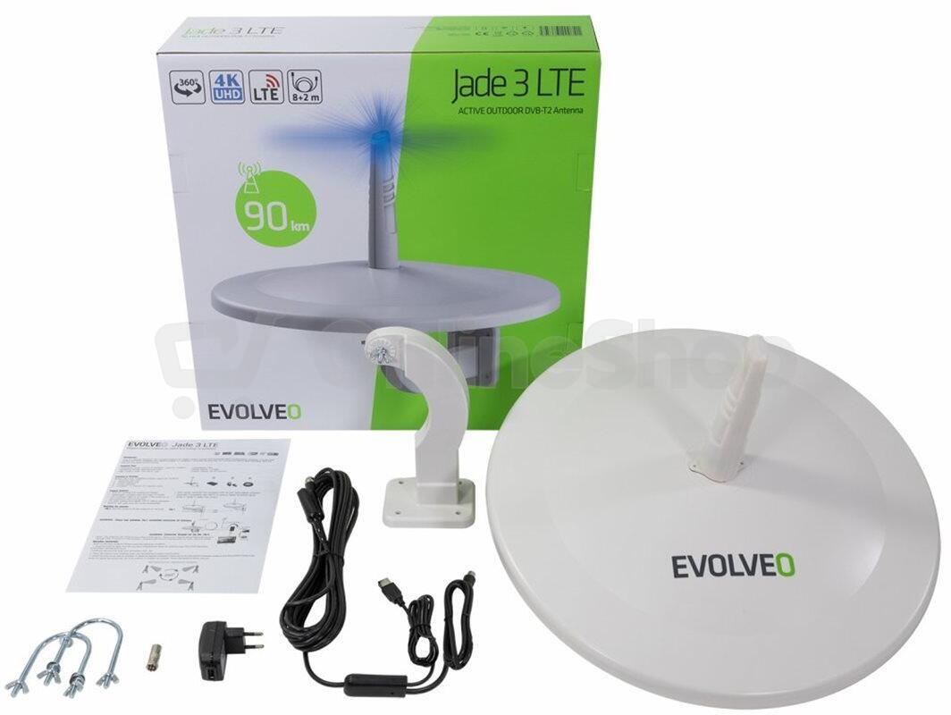 Venkovní anténa EVOLVEO Jade 3 LTE, DVB-T2, LTE filtr