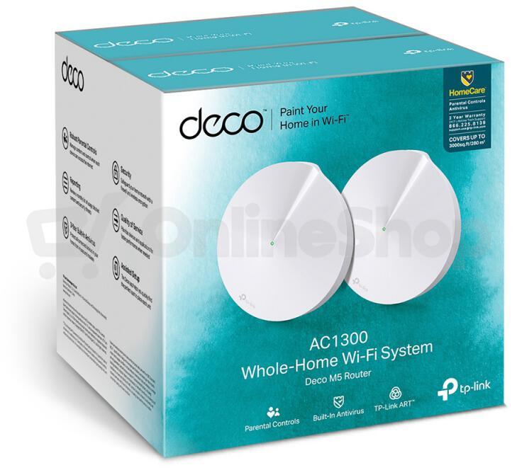 TP-Link AC1300 Whole-home WiFi System Deco M5(2-Pack), 2xGb
