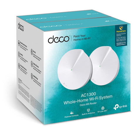 TP-Link Deco M5 - AC1300 Wi-Fi mesh systm pro chytr domcnosti - HomeCare - (2-pack) (Deco M5(2-pack)_old)