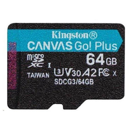 Pamov karta KINGSTON Canvas Go! Plus 64GB microSDXC + SD Adapter (SDCG3/64GB)