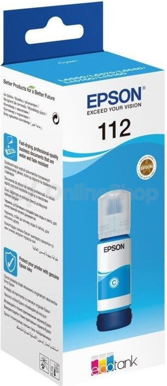 Epson 112 EcoTank Pigment Cyan ink bottle (C13T06C24A)