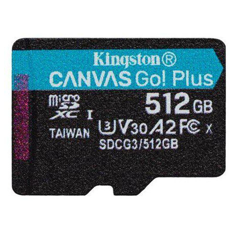 Kingston Canvas Go Plus A2/micro SDXC/512GB/UHS-I U3 / Class 10/+ Adaptr (SDCG3/512GB)