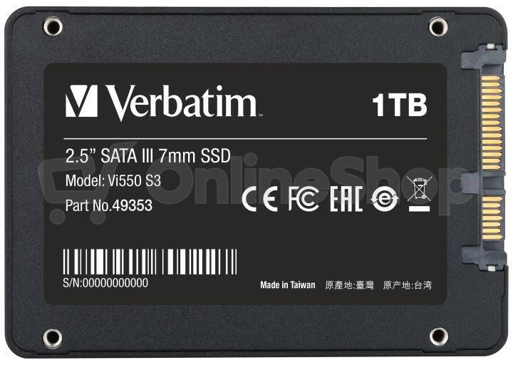 Verbatim SSD 1TB SATA III Vi550 S3 interní disk 2.5", Solid State Drive (49353)