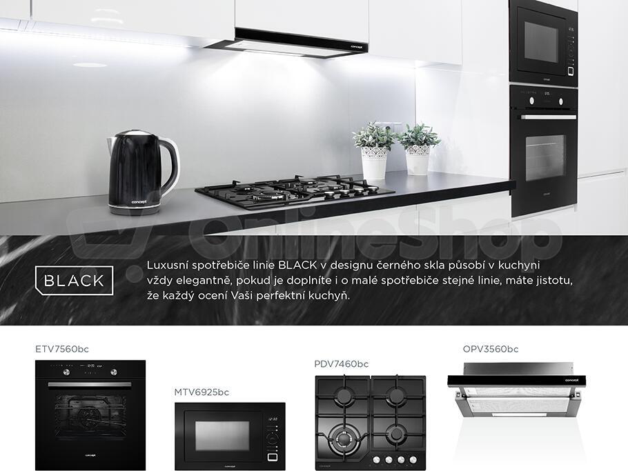 Plynová deska Concept PDV7460bc BLACK
