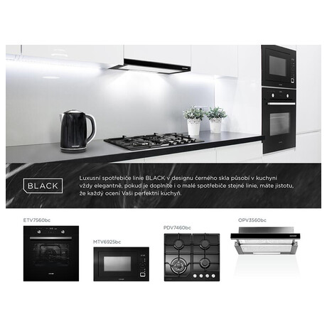 SET Plynov deska Concept PDV7460bc BLACK + Trouba Concept ETV7360ss SINFONIA