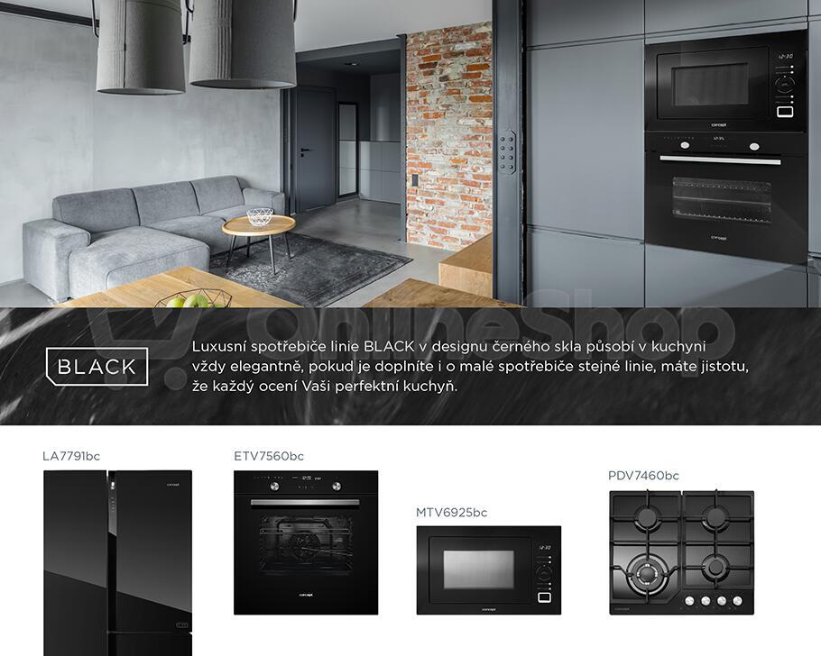 Plynová deska Concept PDV7460bc BLACK