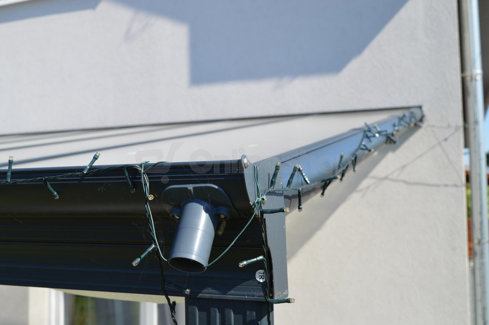 Pergola LANITPLAST WALL 33 hliníková, antracit/čirý