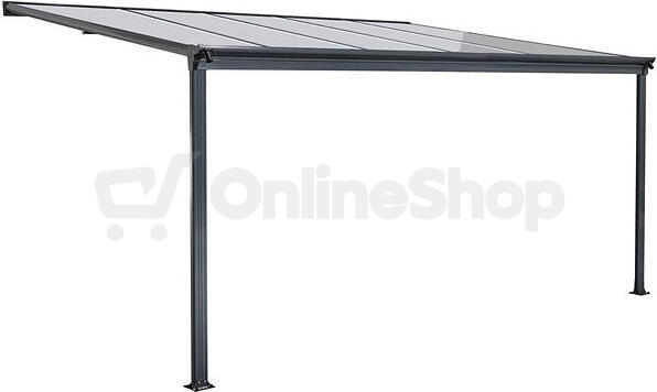 Pergola LANITPLAST WALL 43 hliníková, antracit/opál