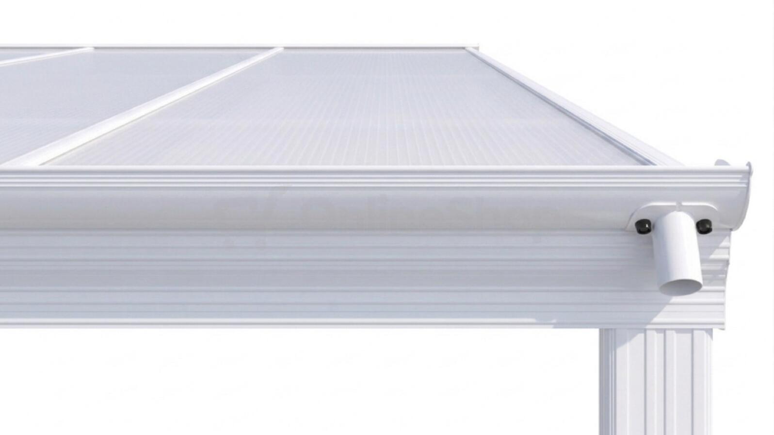 Pergola LANITPLAST WALL 43 hliníková, bílá/opál
