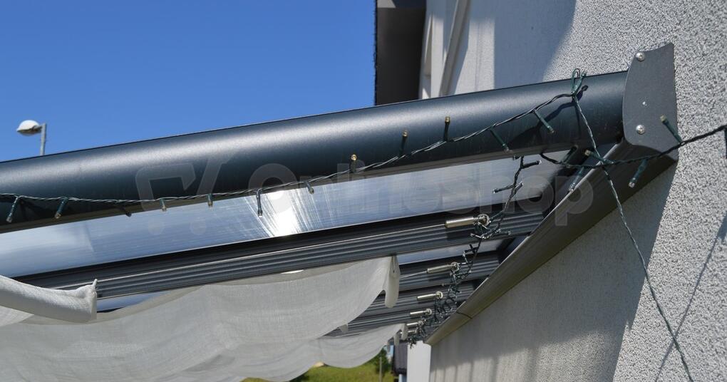 Pergola LANITPLAST WALL 53 hliníková, antracit/opál