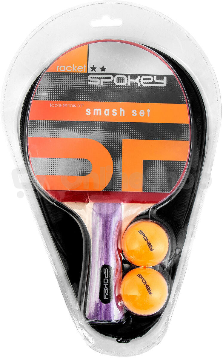 Spokey SMASH SET ** Pingpongová sada - 1 pálka, 2 míčky, pouzdro