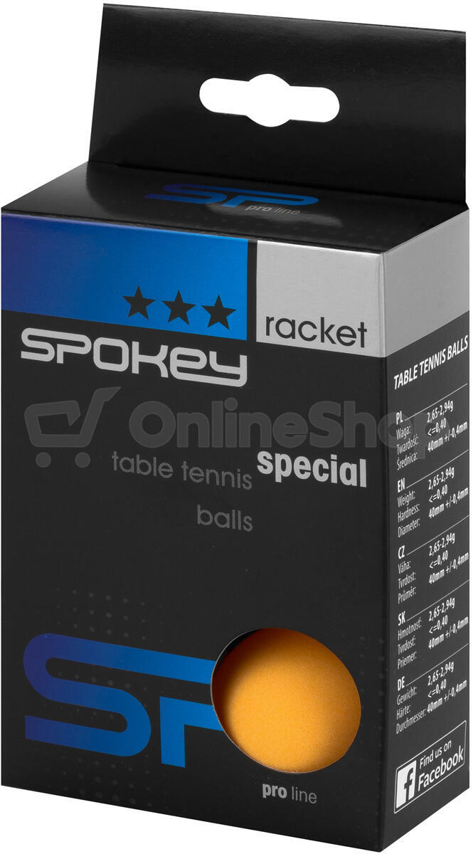 Spokey SPECIAL *** Pingpongové míčky, 6 ks, oranžové