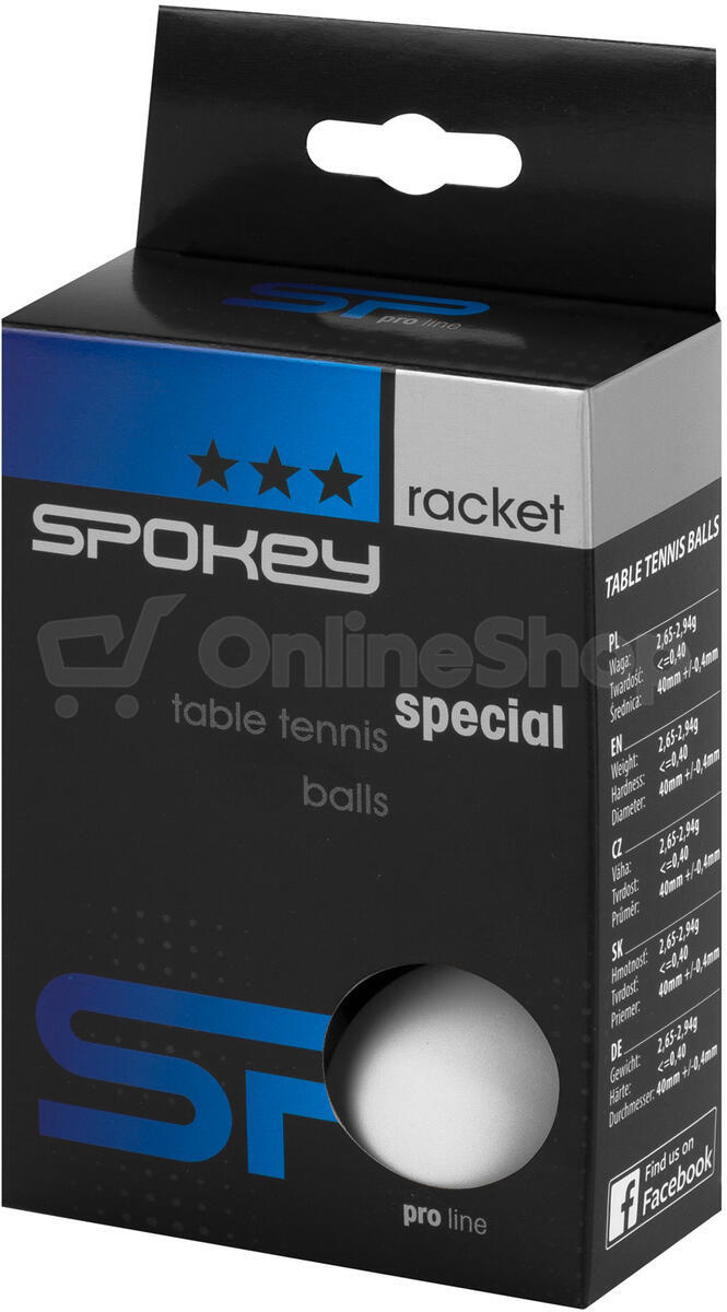 Spokey SPECIAL *** Pingpongové míčky, 6 ks, bílé