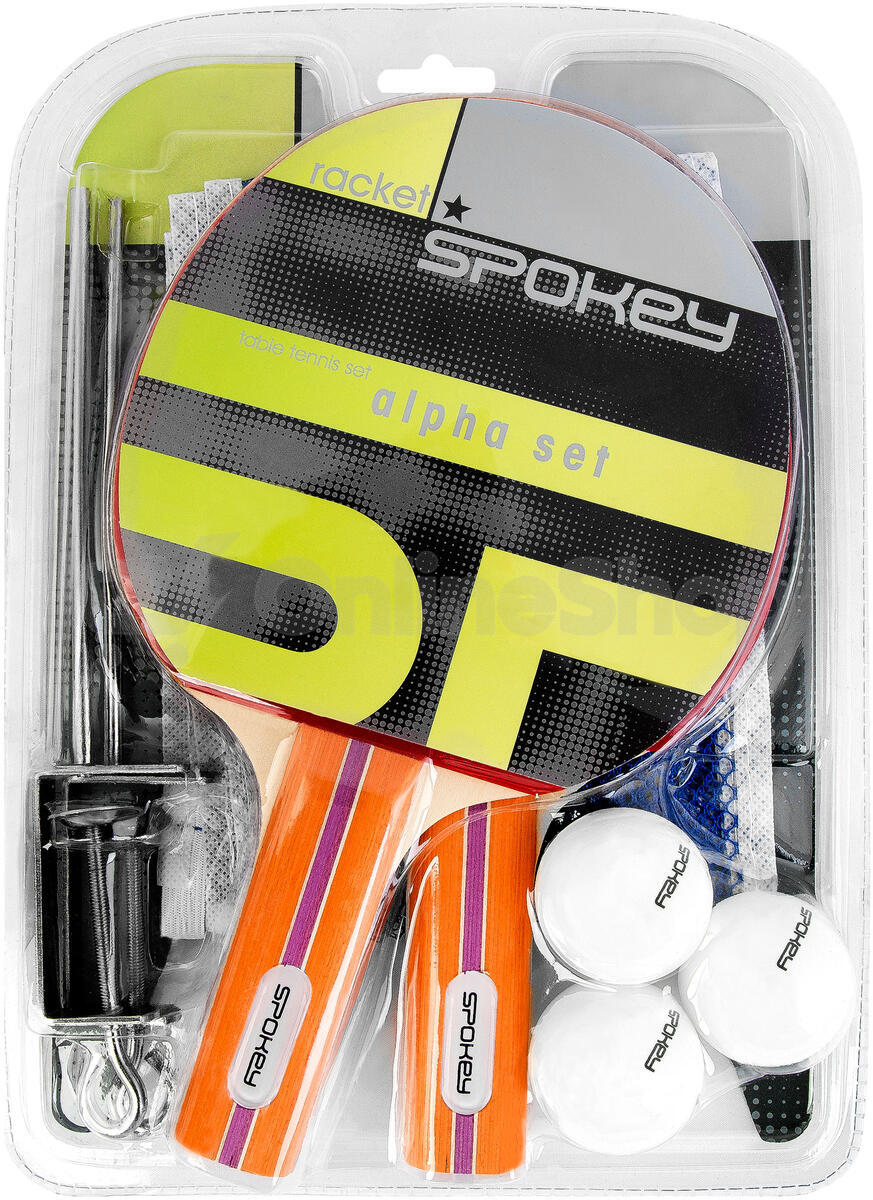 Spokey ALPHA SET * Pingpongová sada - 2 pálky, 3 míčky, síť