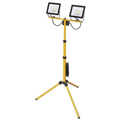 Emos LED reflektor HOBBY SLIM, 2× 30W + trojnožka, žlutý, neutrální bílá (ZS2231.2)