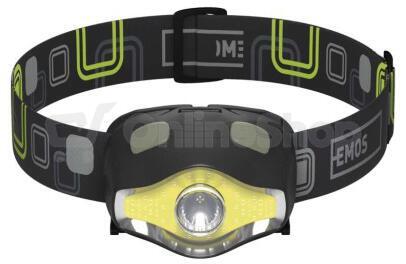 Emos COB LED + LED čelovka P3536, 220 lm, 100 m, 3× AAA