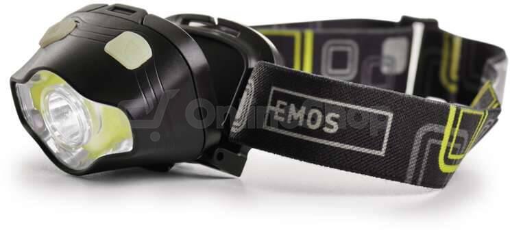 Emos COB LED + LED čelovka P3536, 220 lm, 100 m, 3× AAA