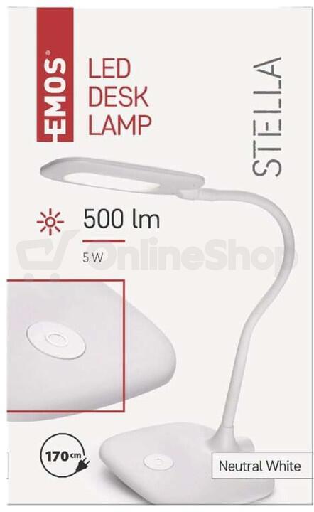 Emos LED stolní lampa STELLA, bílá (Z7602W)