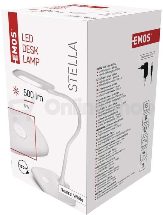 Emos LED stolní lampa STELLA, bílá (Z7602W)