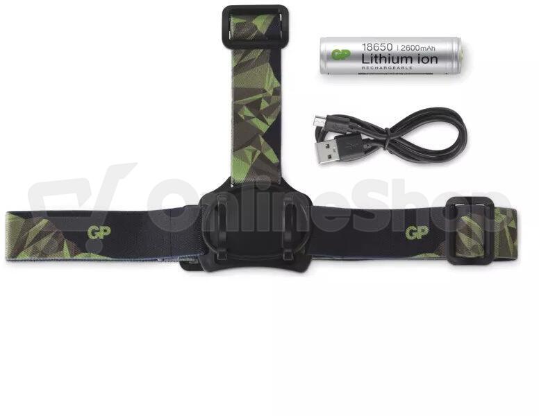 LED nabíjecí čelovka GP Discovery CHR35, 600 lm (P8555)