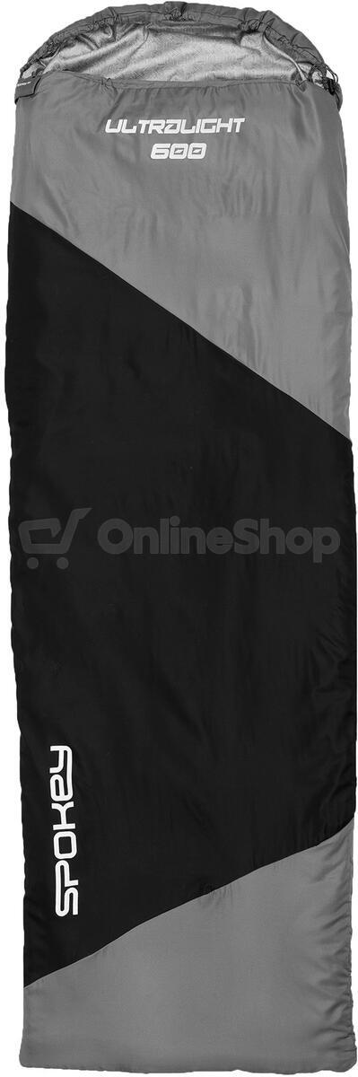 Spokey ULTRALIGHT 600 Spací pytel, 7°C, černo-šedý