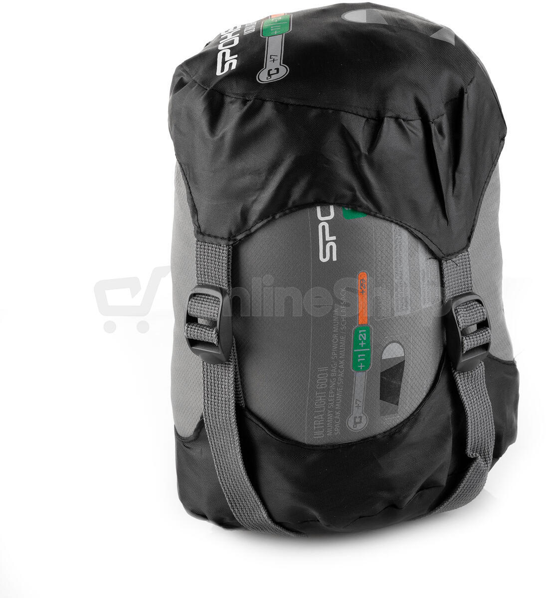 Spokey ULTRALIGHT 600 Spací pytel, 7°C, černo-šedý