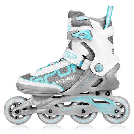 Spokey PRIME PRO Kolekov brusle, blo-tyrkysov, vel. 37