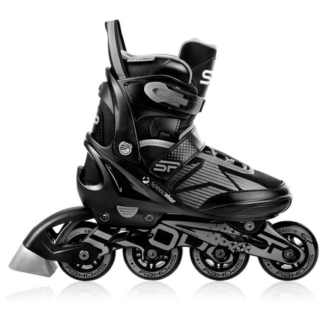 Spokey SPEED PRO Kolekov brusle, erno-ed, ABEC9 Carbon, vel. 33-36