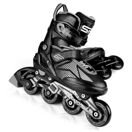 Spokey SPEED PRO Kolekov brusle, erno-ed, ABEC9 Carbon, vel. 33-36