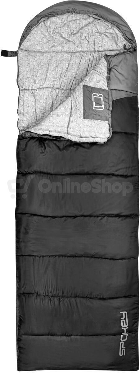 Spokey POLARIS 350 Spací pytel, -9°C, černo-šedý