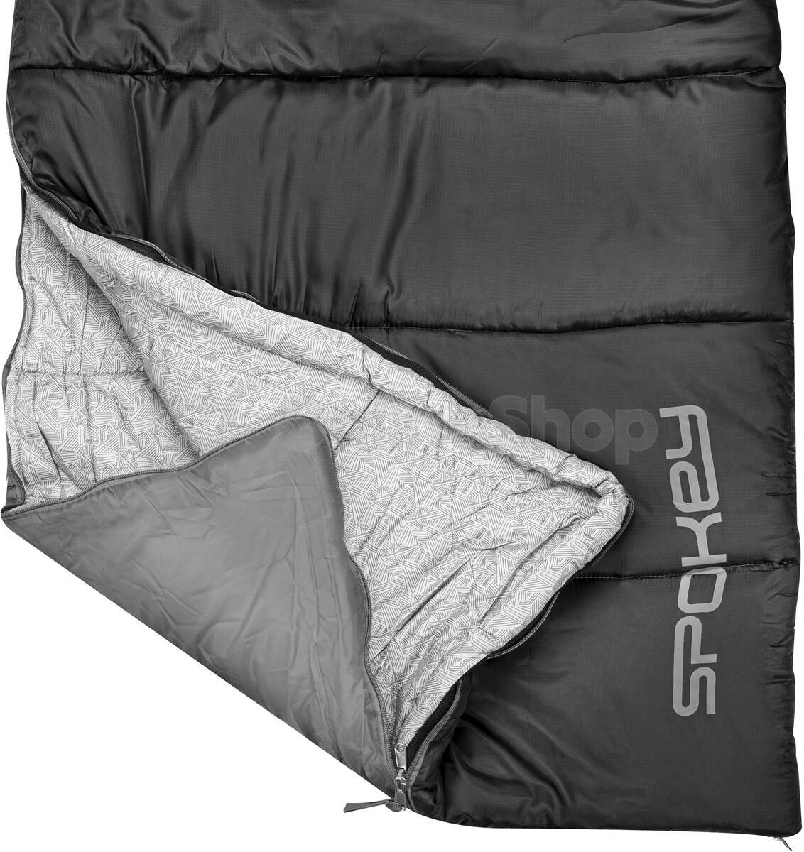Spokey POLARIS 350 Spací pytel, -9°C, černo-šedý